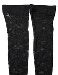 Dolce & Gabbana Schwarze Strümpfe mit floraler Spitze bis zum Oberschenkel
