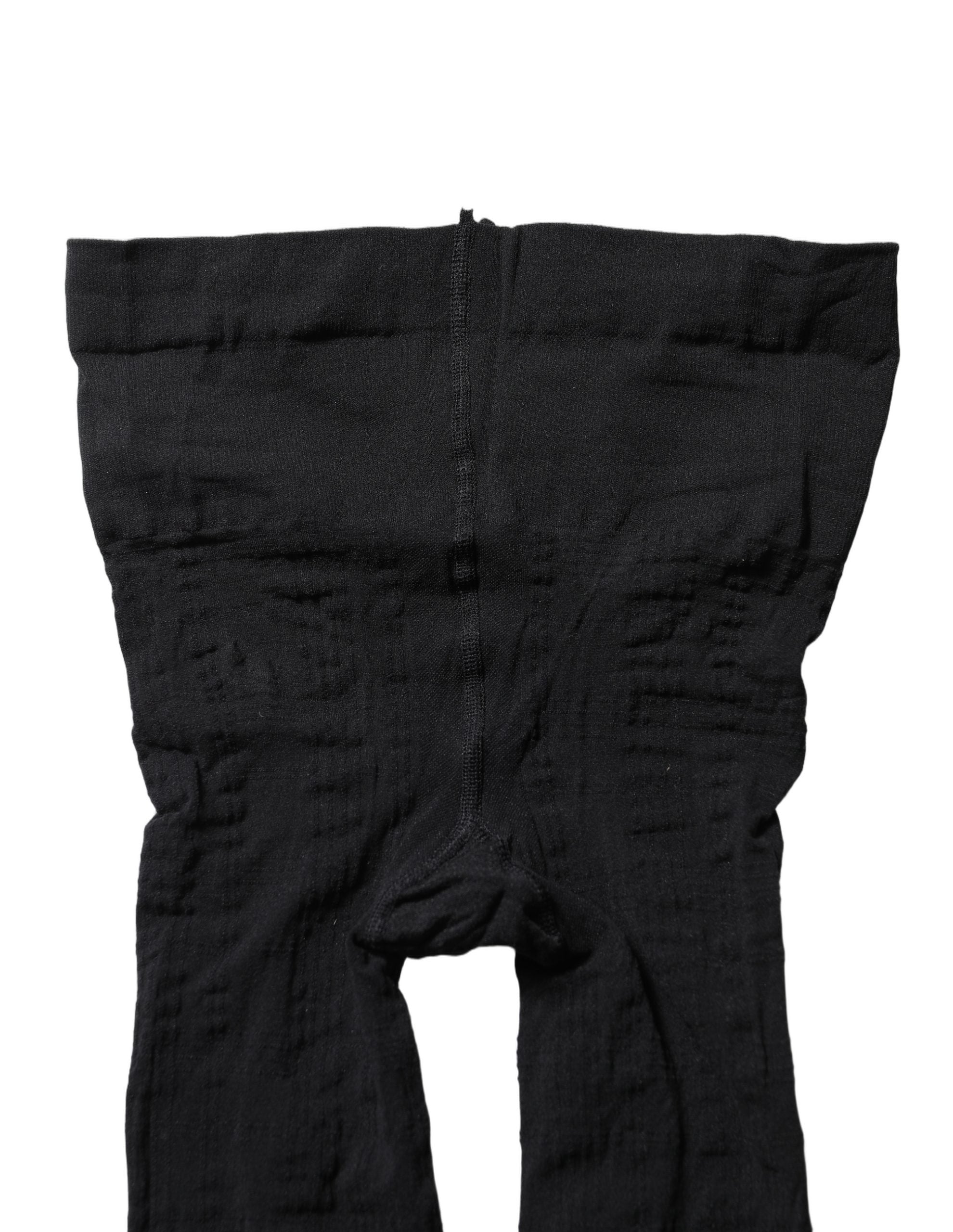 Dolce & Gabbana Strumpfhose mit Karomuster aus schwarzem Nylon