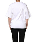 Dolce & Gabbana Weißes Jersey-T-Shirt mit „I'm A Super Model Fan“-Print