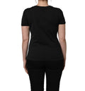 Dolce & Gabbana Schwarzes Kurzarm-Rundhals-T-Shirt aus Baumwolle