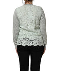 Dolce & Gabbana Grüner Cardigan-Pullover mit durchgehender Knopfleiste und langen Ärmeln