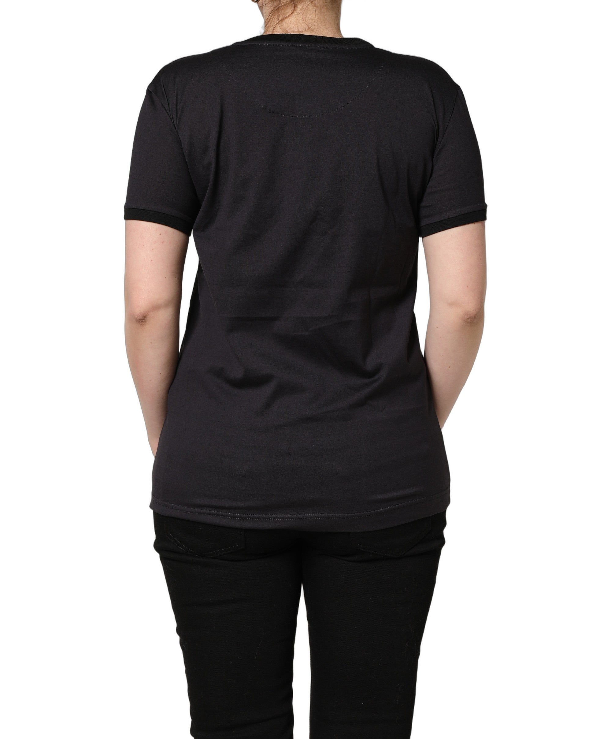 Dolce & Gabbana Schwarzes Baumwoll-T-Shirt mit #IAMACHRISTMASTREE Print