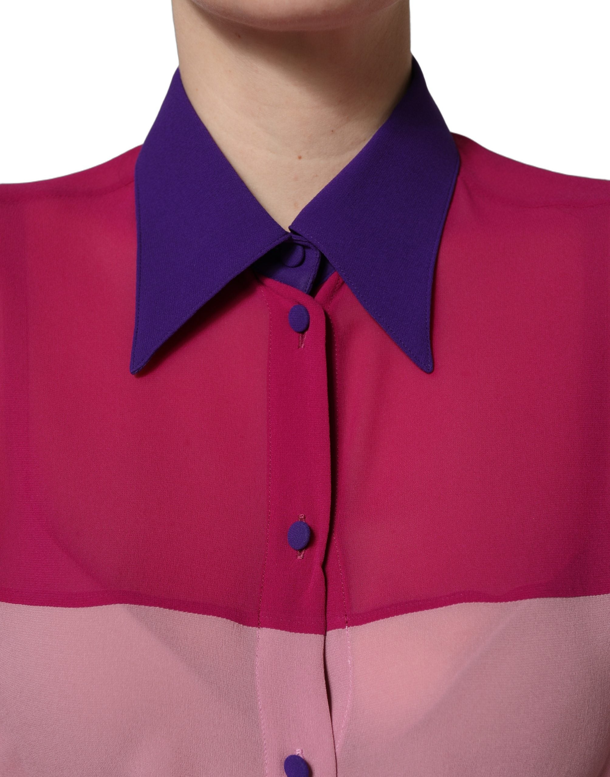 Dolce & Gabbana Mehrfarbige Seiden-Patchwork-Bluse