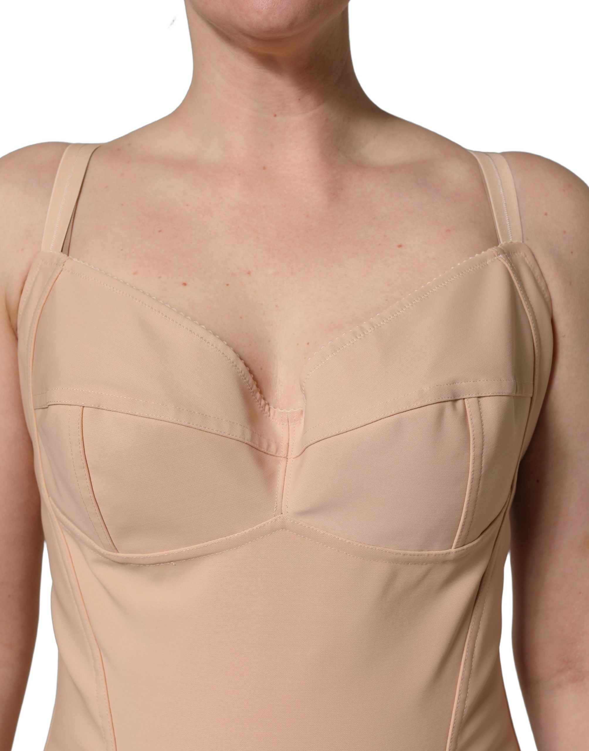 Dolce & Gabbana Bodysuit aus Nude-Nylon für den ganzen Körper