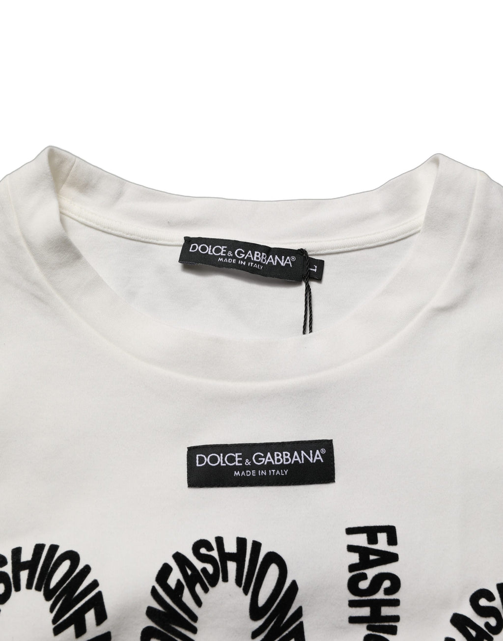 Dolce & Gabbana Weißes ärmelloses Tanktop aus Baumwolle mit Grafikprint