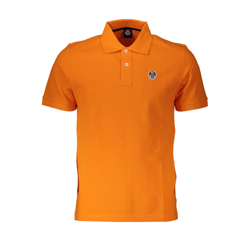 North Sails Herren-Poloshirt aus orangefarbener Baumwolle