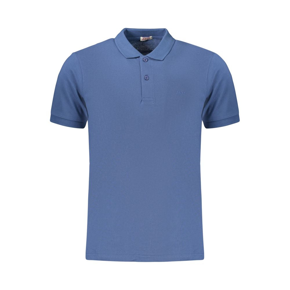 Rifle Blaues Baumwoll-Poloshirt für Herren
