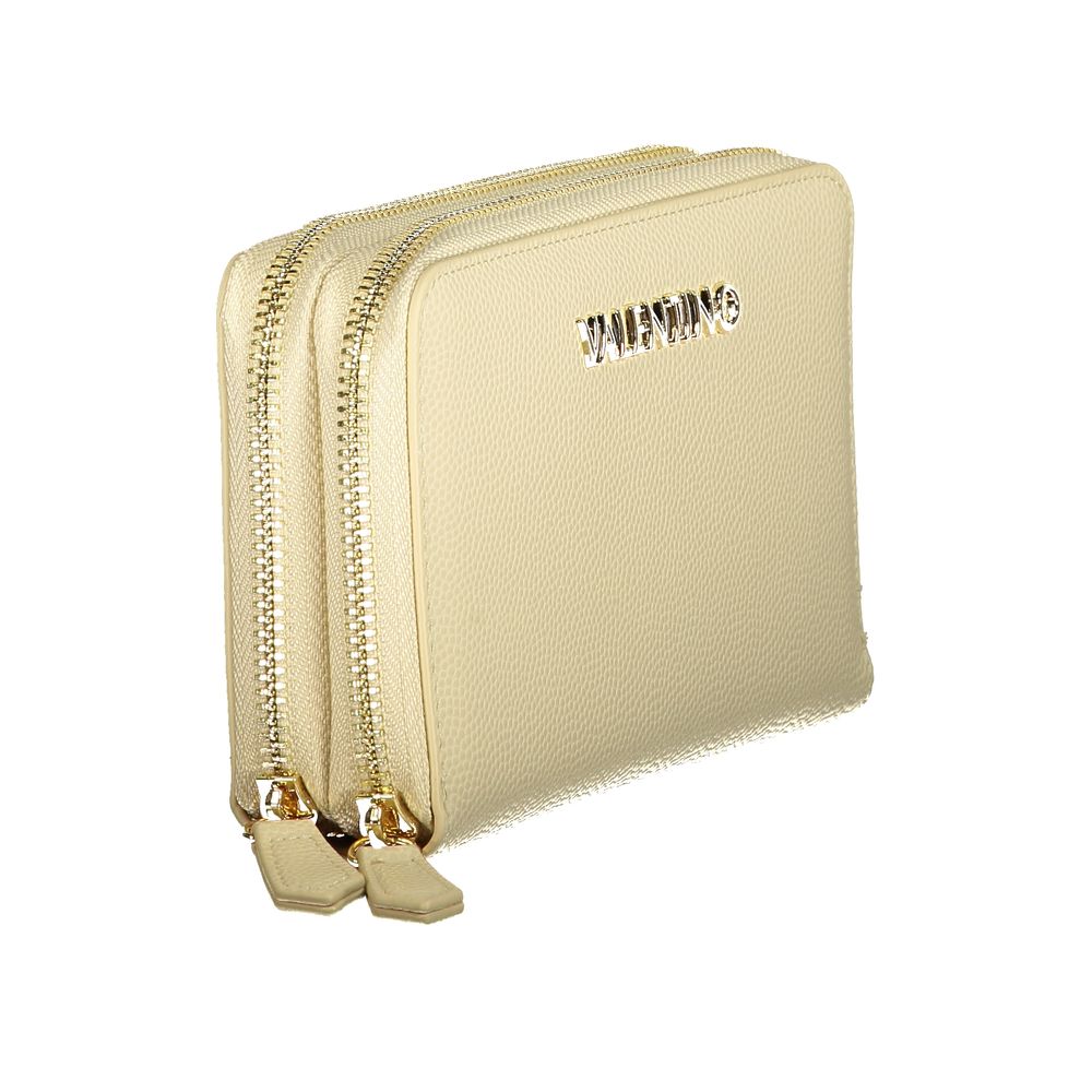 Mario Valentino Beige Polyurethane Damen Geldbörse
