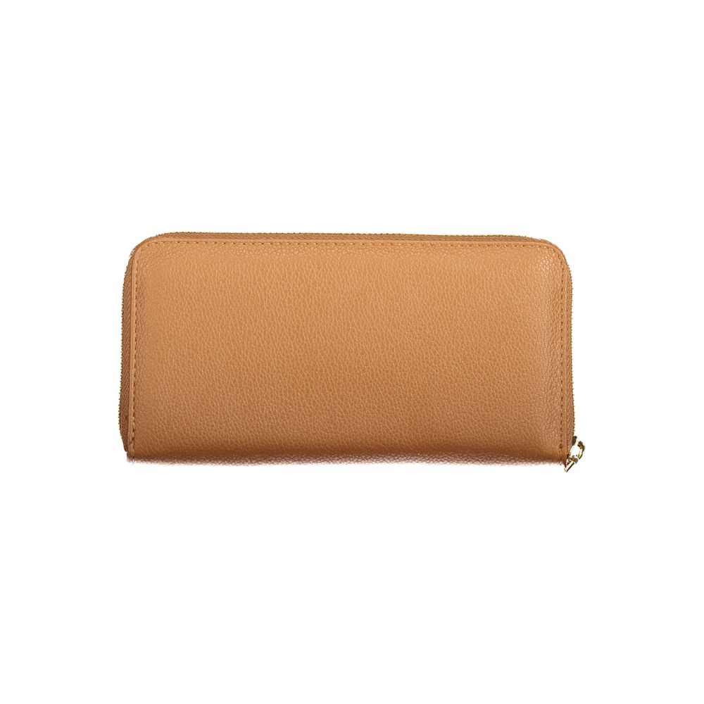 Mario Valentino Damen-Portemonnaie aus braunem Polyurethan