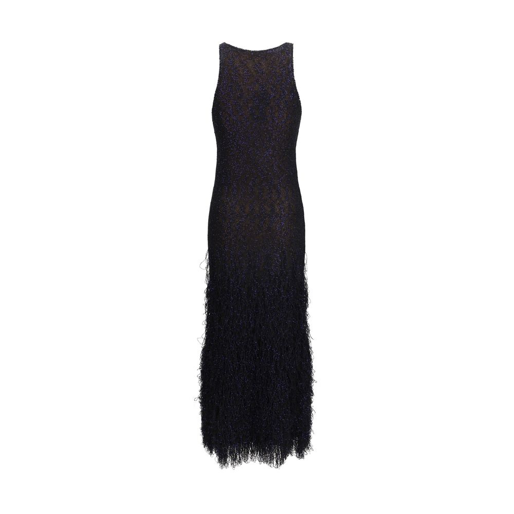 Giorgio Armani Blaues Polyamid-Cocktailkleid