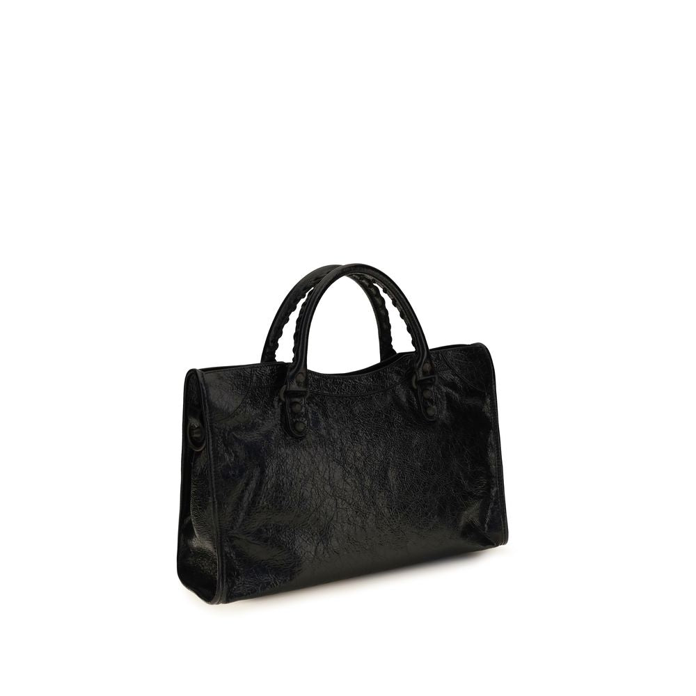 Balenciaga Schwarze Lammleder Schultertasche Ovis Aries Aries