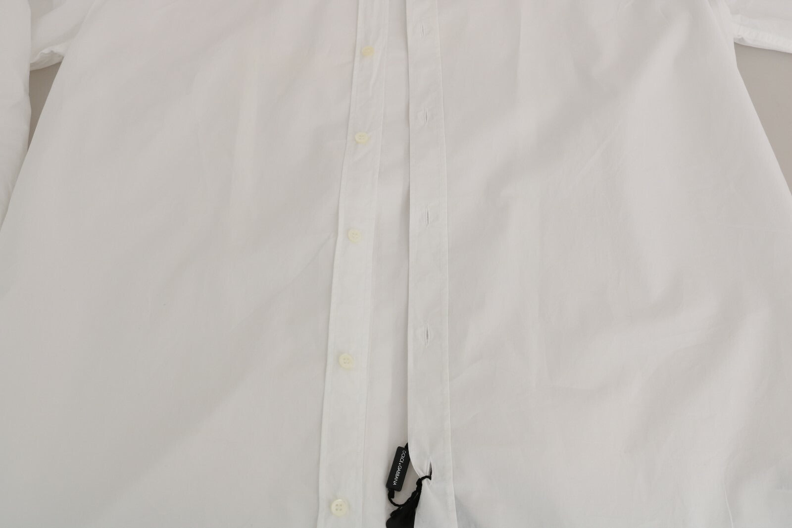 Dolce & Gabbana Weißes Slim Fit Hemd aus 100% Baumwolle GOLD