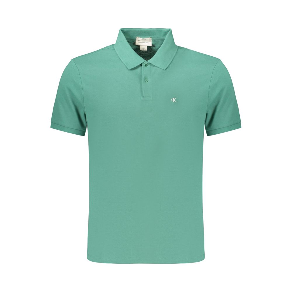 Calvin Klein Scharfes grünes Kontrast-Poloshirt