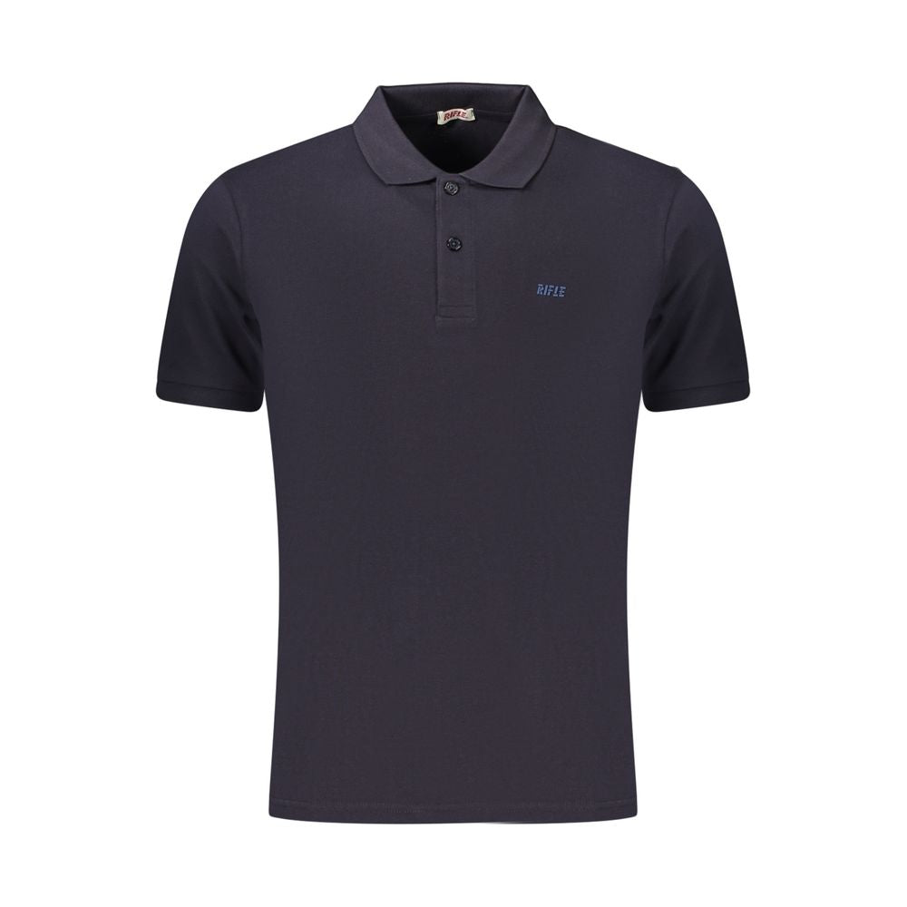 Rifle Blaues Baumwoll-Poloshirt für Herren