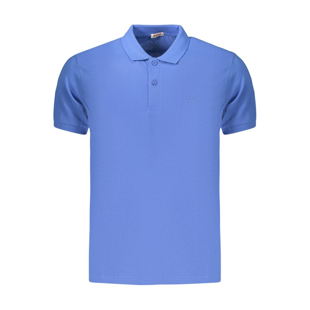 Rifle Blaues Baumwoll-Poloshirt für Herren