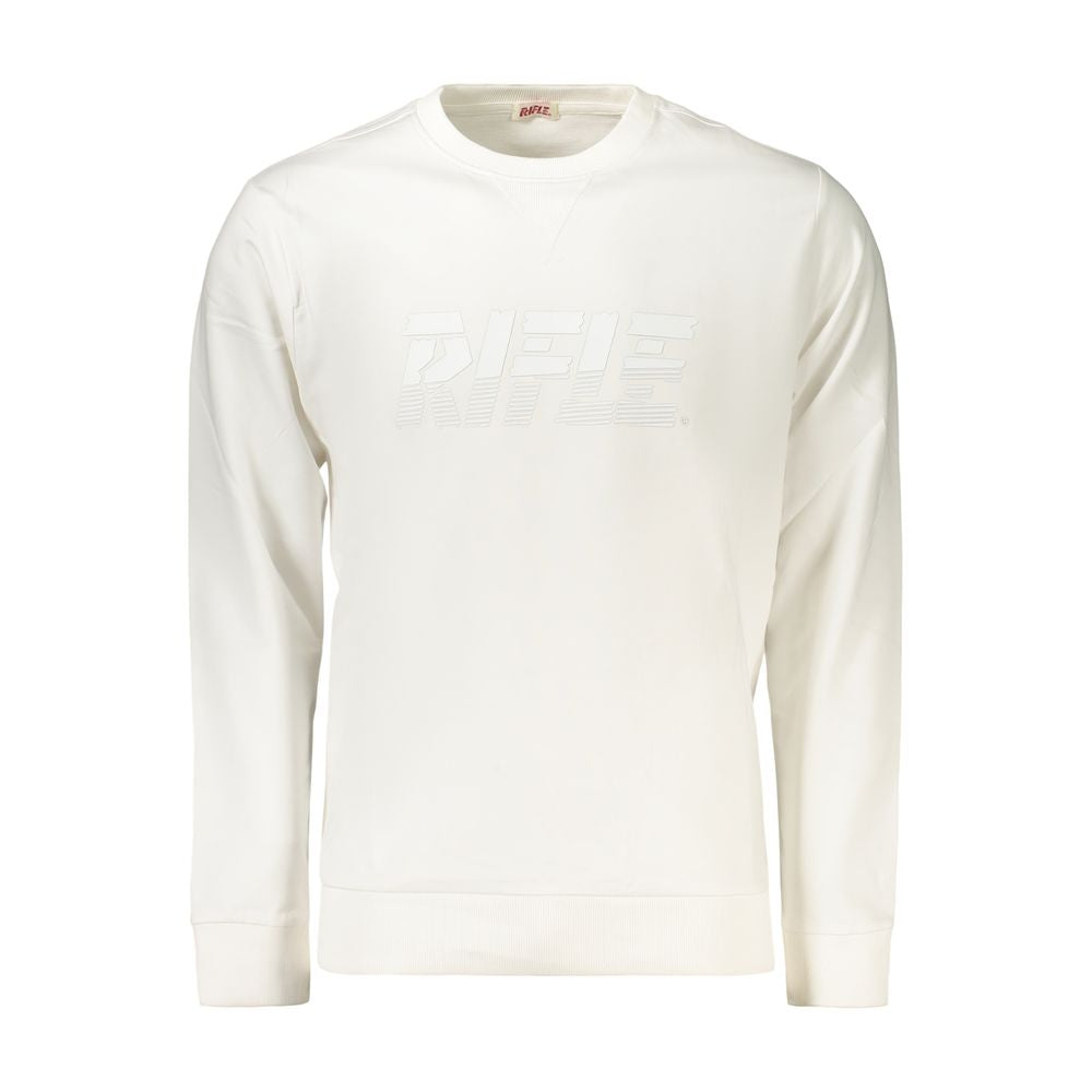 Rifle Weißes Baumwoll-Sweatshirt für Herren