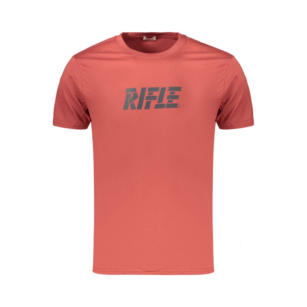Rifle Rotes Baumwoll-T-Shirt für Herren
