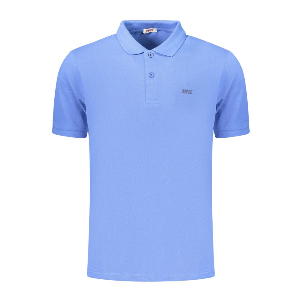 Rifle Blaues Baumwoll-Poloshirt für Herren