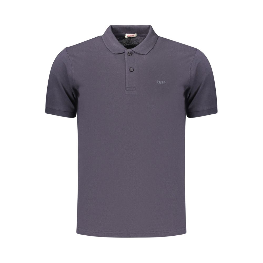 Rifle Blaues Baumwoll-Poloshirt für Herren