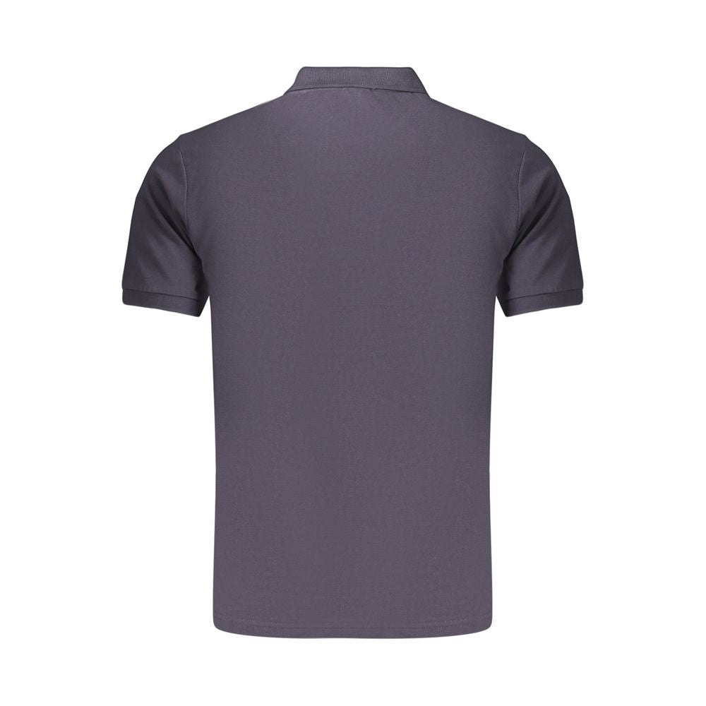 Rifle Blaues Baumwoll-Poloshirt für Herren