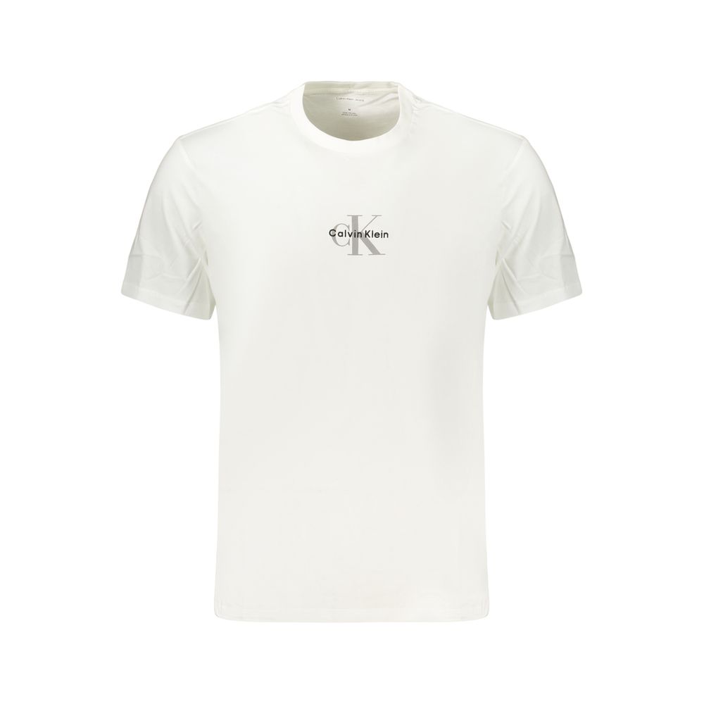 Calvin Klein Weißes Herren-T-Shirt aus Baumwolle