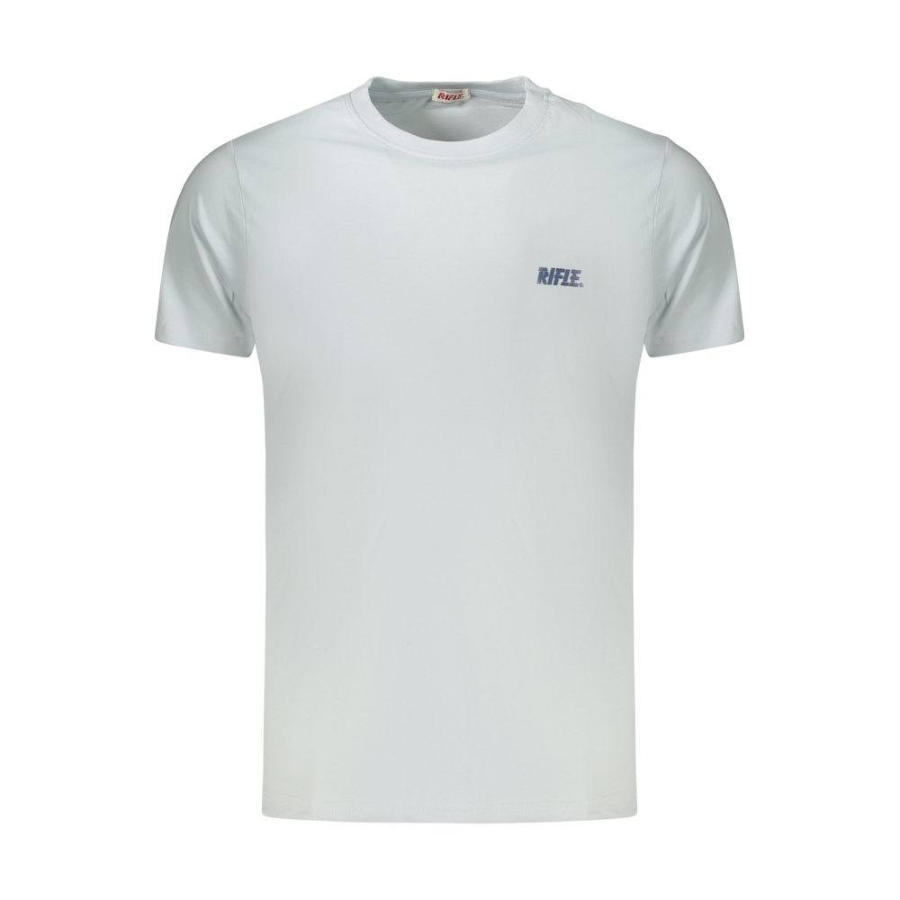Rifle Hellblaues Herren-T-Shirt aus Baumwolle