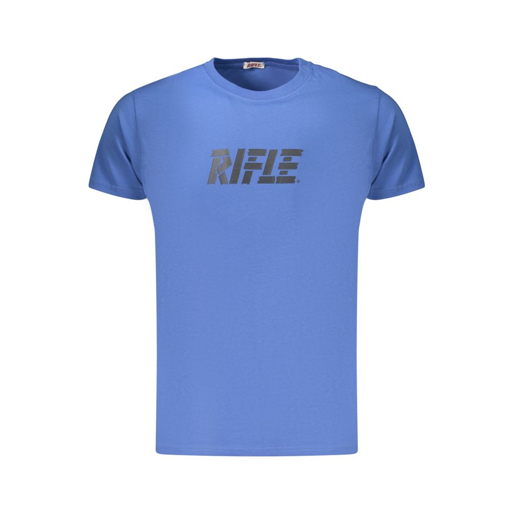 Rifle Baumwoll-T-Shirt in Blau