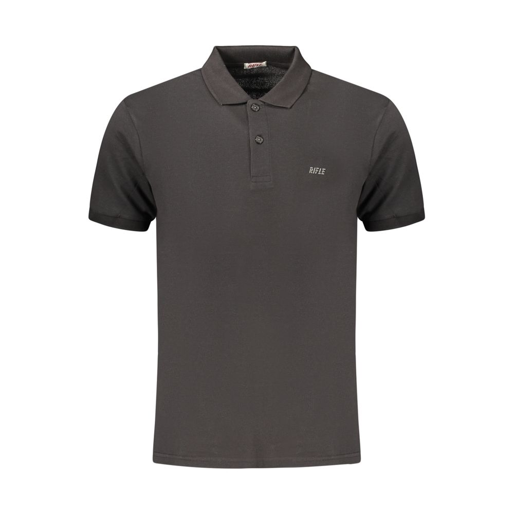 Rifle Schwarzes Herren-Poloshirt aus Baumwolle