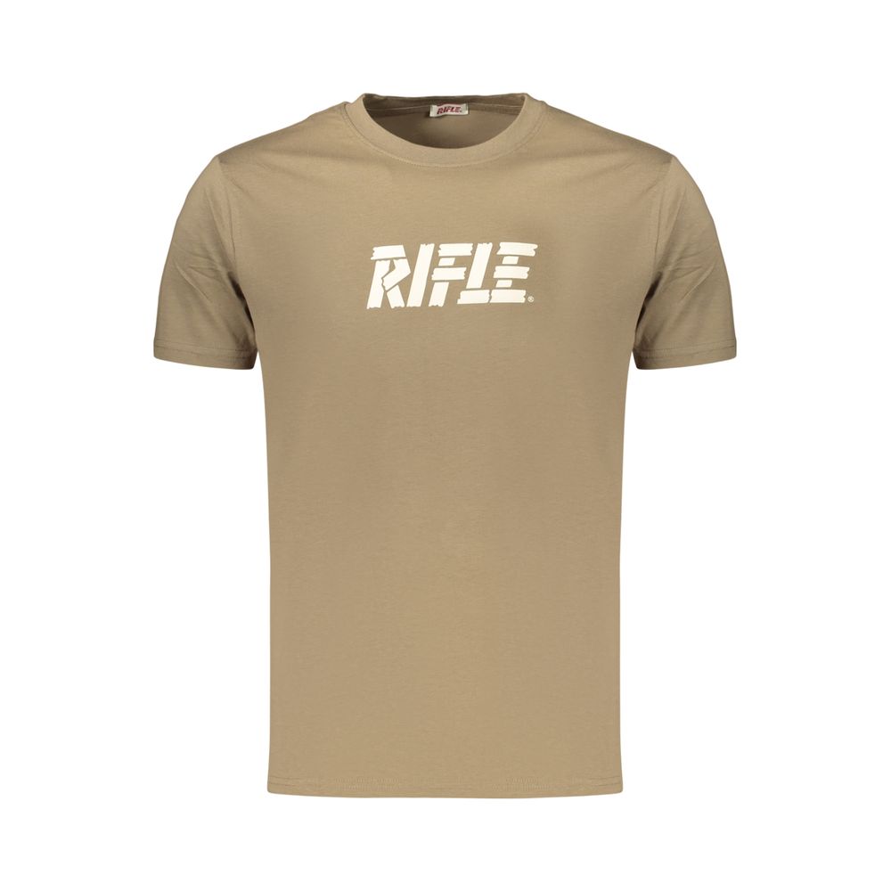 Rifle Braunes Baumwoll-T-Shirt für Herren