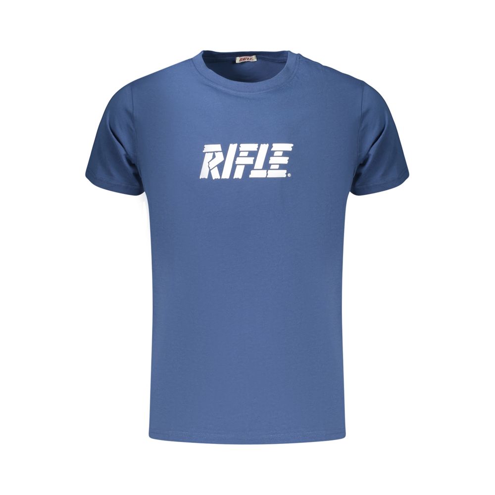 Rifle Blaues Baumwoll-T-Shirt für Herren