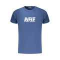 Rifle Blaues Baumwoll-T-Shirt für Herren