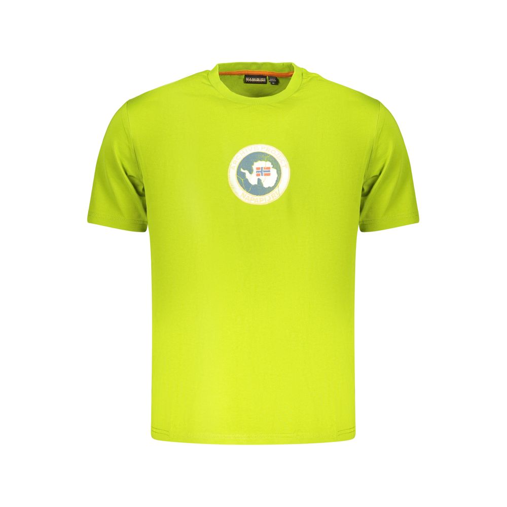 Napapijri Grünes Baumwoll-T-Shirt für Herren