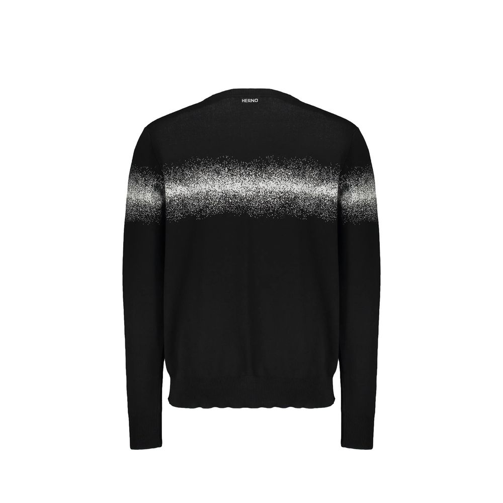 Herno Schwarzer Baumwoll-Sweatshirt