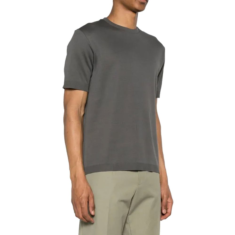 Herno Graues Baumwoll-T-Shirt