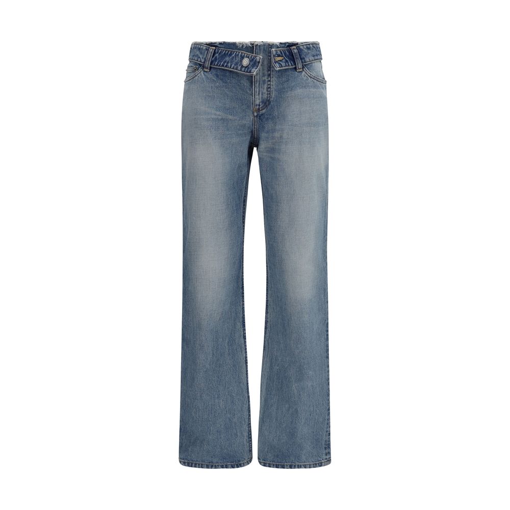 Alexander McQueen Blaue Jeans aus Baumwolle im geraden Schnitt