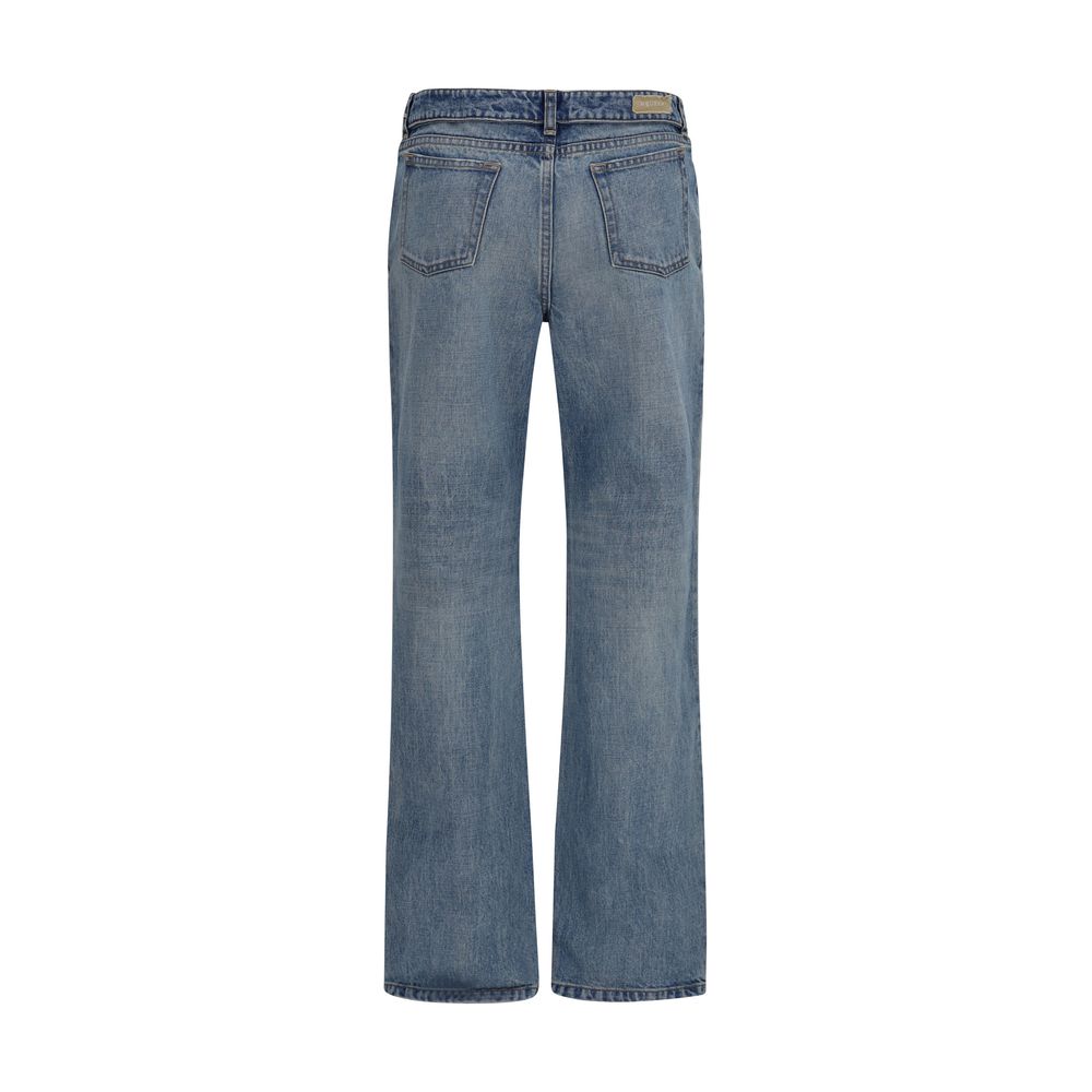 Alexander McQueen Blaue Jeans aus Baumwolle im geraden Schnitt