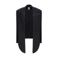 Calvin Klein Schwarze Viskose-Jacke in voller Länge