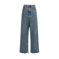 Maison Margiela Blaue High-Waist Jeans aus Baumwolle