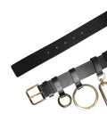 Dolce & Gabbana Schwarzer Kalbsleder Gürtel mit goldfarbener Metallschnalle