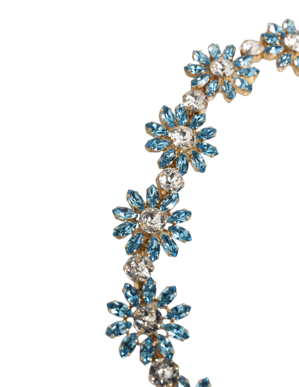Dolce & Gabbana Grüner Ledergürtel mit Gänseblümchen-Kristallverzierungen