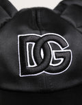 Dolce & Gabbana Herren Baseballcap aus schwarzem Samt mit Tiermotiv