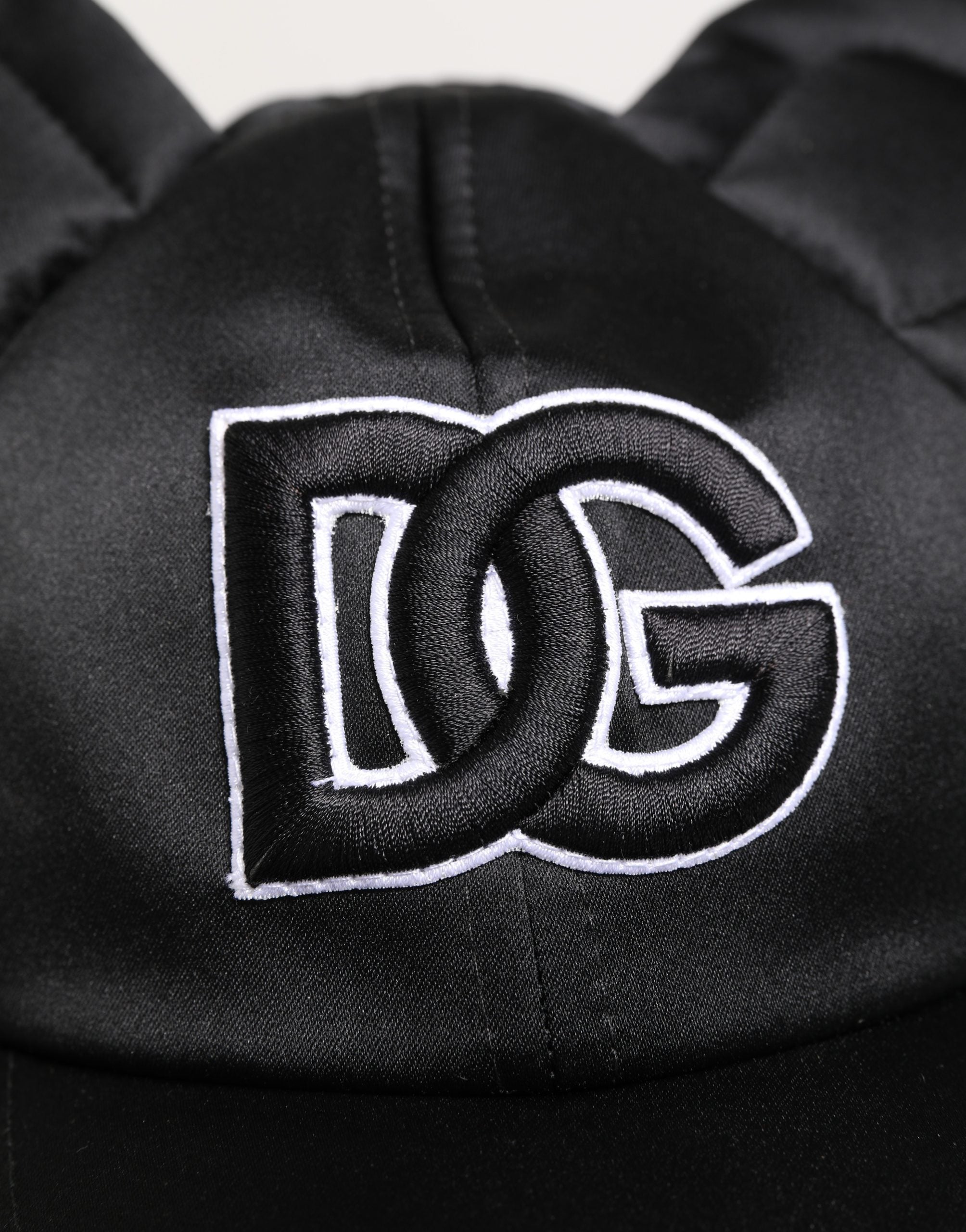 Dolce & Gabbana Herren Baseballcap aus schwarzem Samt mit Tiermotiv