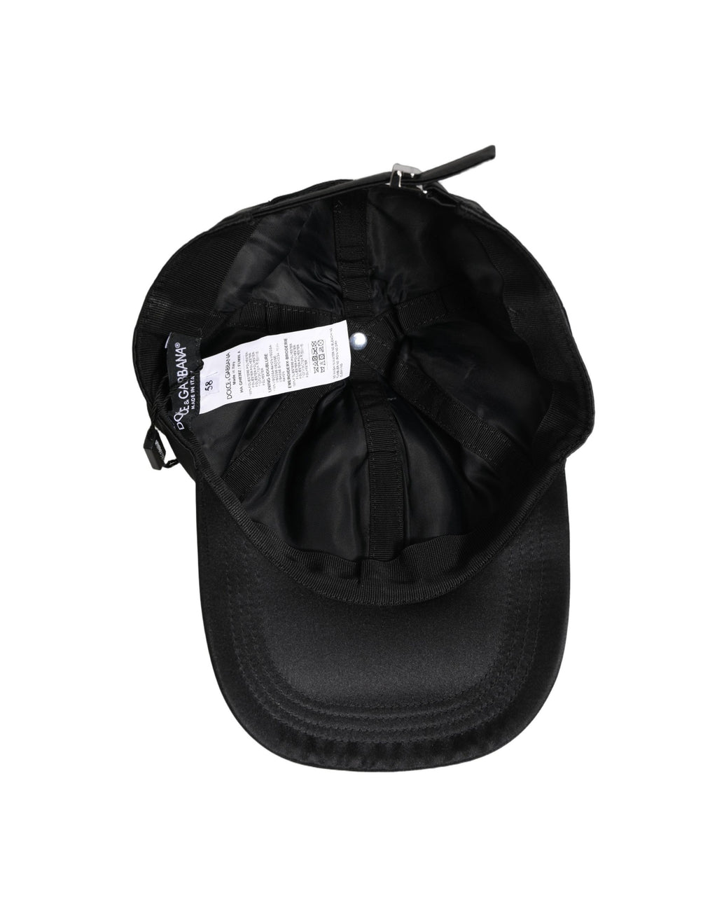 Dolce & Gabbana Herren Baseballcap aus schwarzem Samt mit Tiermotiv