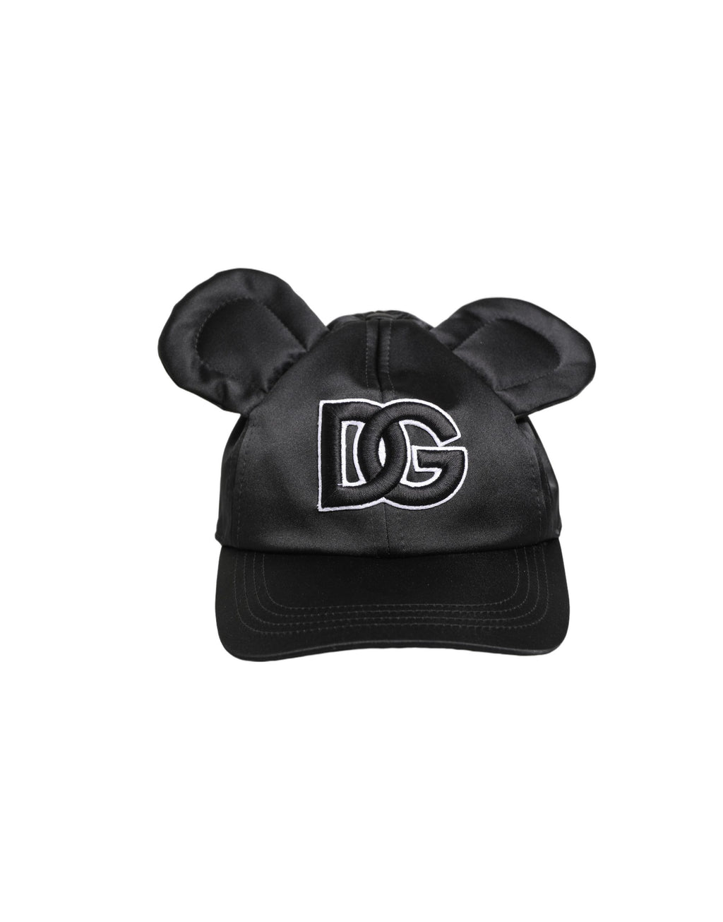 Dolce & Gabbana Herren Baseballcap aus schwarzem Samt mit Tiermotiv