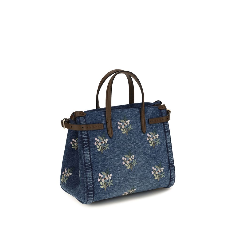 Valentino Garavani Blaue Baumwoll-Handtasche