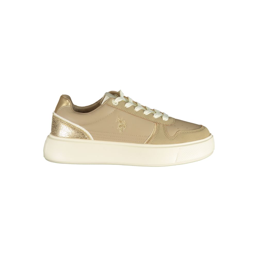 U.S. POLO ASSN. Damen-Sneaker aus beigem Polyurethan