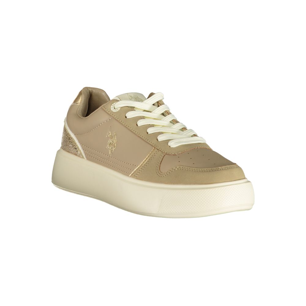 U.S. POLO ASSN. Damen-Sneaker aus beigem Polyurethan