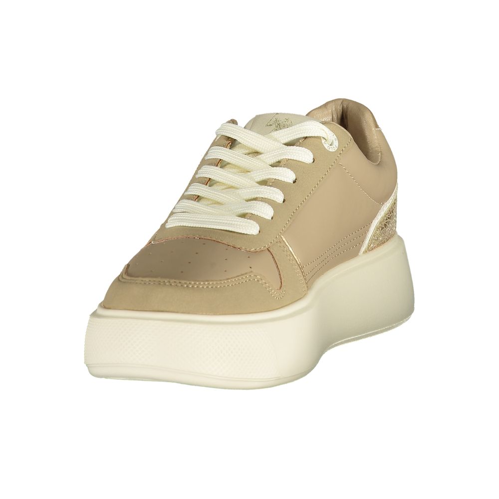 U.S. POLO ASSN. Damen-Sneaker aus beigem Polyurethan