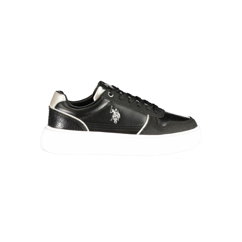 U.S. POLO ASSN. Schwarzer Damen-Sneaker aus Polyurethan
