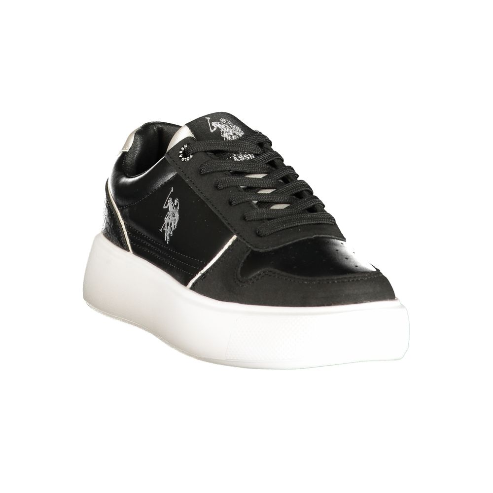 U.S. POLO ASSN. Schwarzer Damen-Sneaker aus Polyurethan